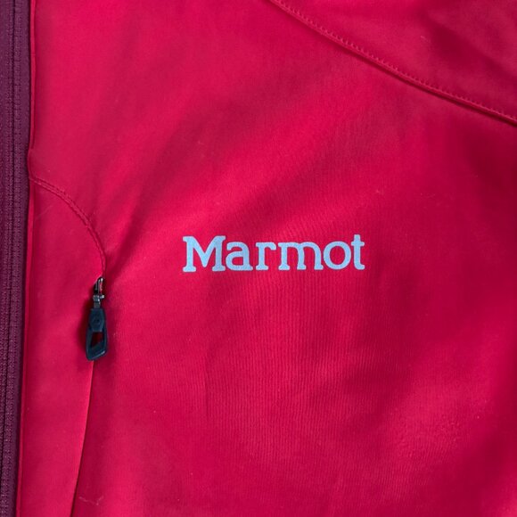 Marmot Windstopper‎ GoreTex Jacket Mens L Softshell Rain Coat Logo Outdoor Red - Picture 10 of 16